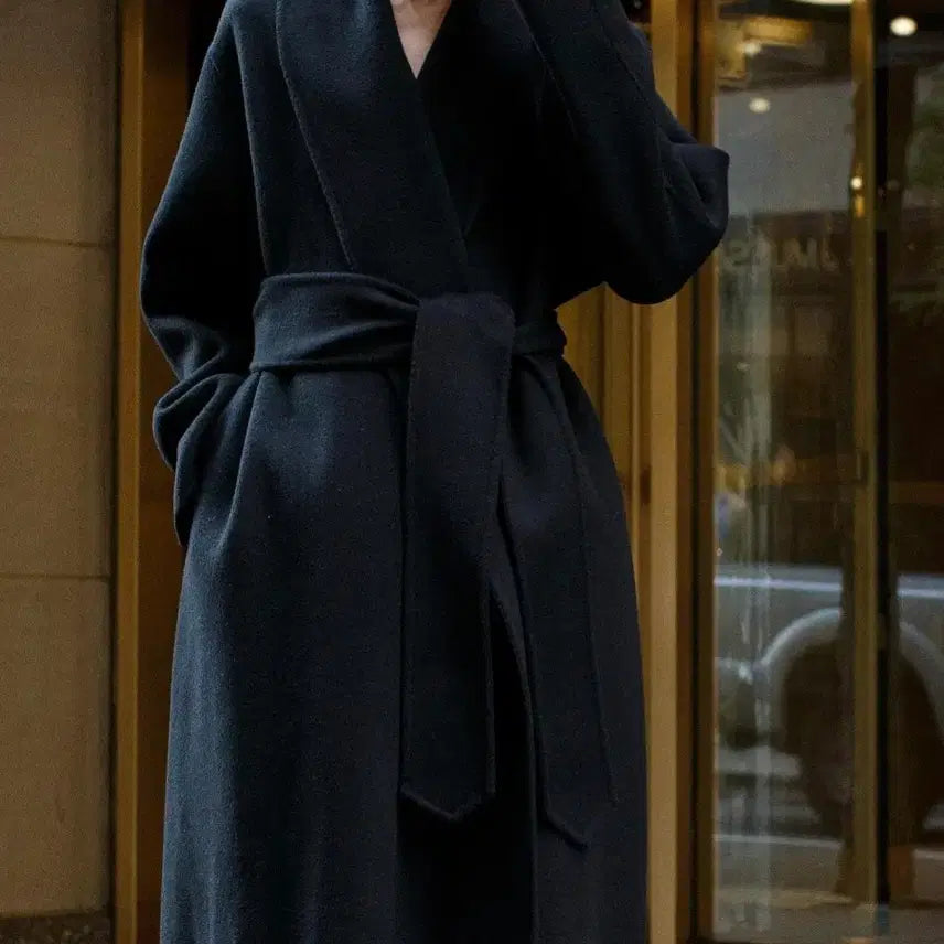 [BUNJANG] Bluemine Timeless Coat Black Size 2 / 블루민 타임리스 캐시미어 코트 블랙 2사이즈