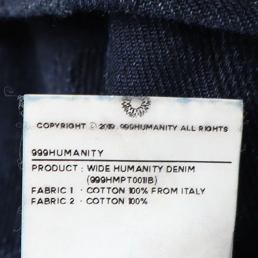 [BUNJANG] 999HUMANITY Jacquard Denim Pants / 999휴머니티 999HUMANITY 자카드 데님 팬츠 3 / k2835
