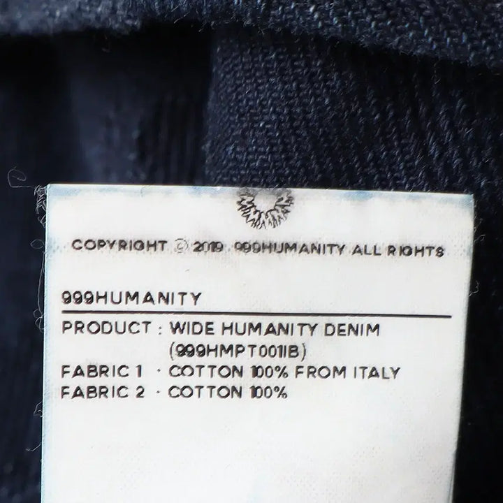 [BUNJANG] 999HUMANITY Jacquard Denim Pants / 999휴머니티 999HUMANITY 자카드 데님 팬츠 3 / k2835