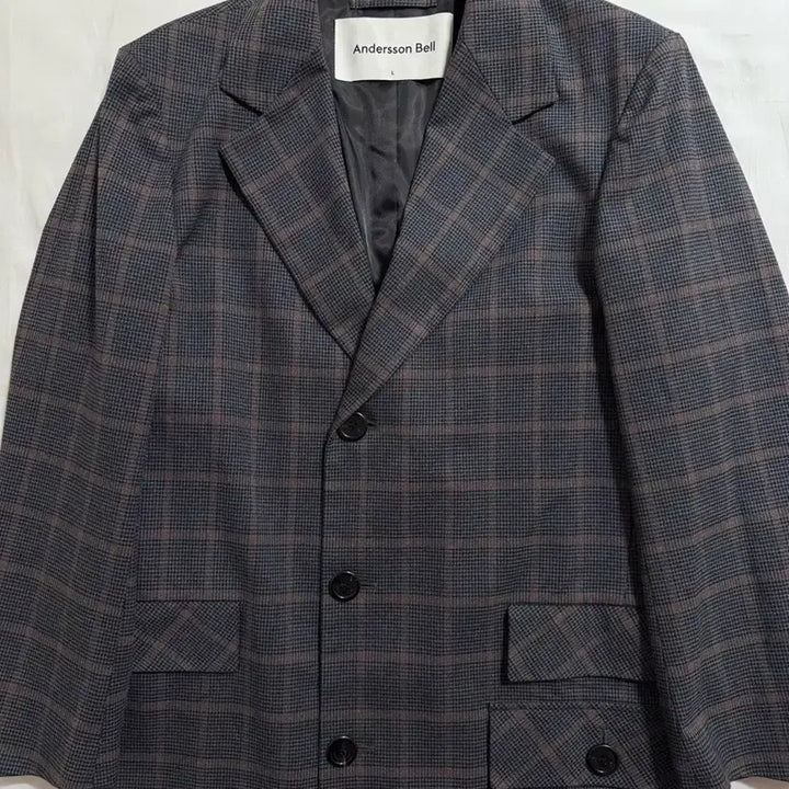 [SOLD OUT] 앤더슨벨 조셉 울 체크 싱글코트 L