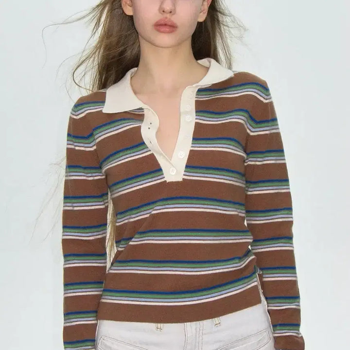 [BUNJANG] Please Project Stripe T-Shirt / 플리즈프로젝크 스트라이프 티셔츠