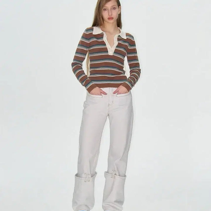 [BUNJANG] Please Project Stripe T-Shirt / 플리즈프로젝크 스트라이프 티셔츠