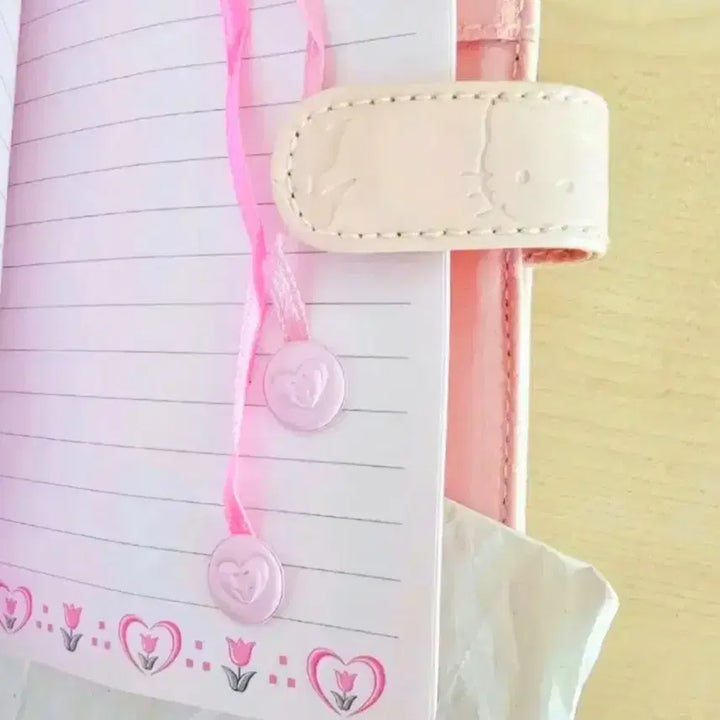 [BUNJANG] Hello Kitty Tulip Stationery Set / 튤립키티2종,튤립 키티 다이어리, 체리 키티 화일,튤립 키티 수첩