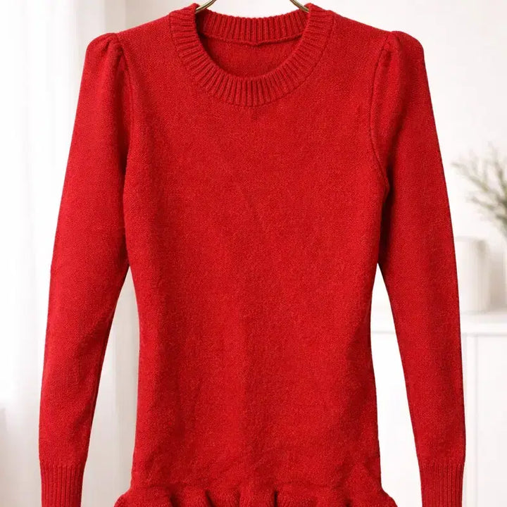 [BUNJANG] Knit Sweater with Gold Thread Detail / 새상품:) 은은하게 반짝이는 금사 포인트 니트