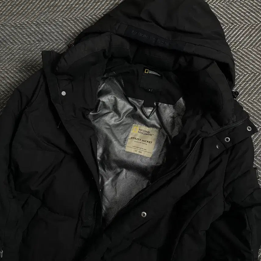 [BUNJANG] National Geographic Utility Long Padding Jacket Black L / 내셔널지오그래픽 유틸리티 롱패딩 블랙y 4562