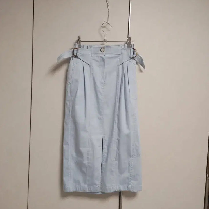[BUNJANG] OséO2nd Sky Blue Cotton H-Line Skirt / 한섬 오즈세컨 스커트