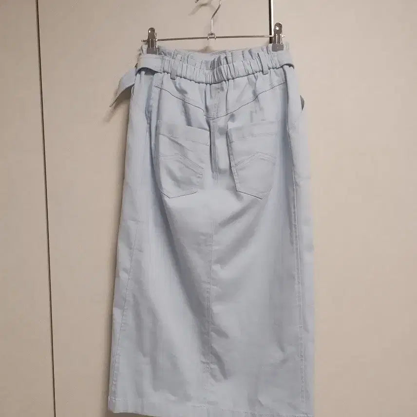 [BUNJANG] OséO2nd Sky Blue Cotton H-Line Skirt / 한섬 오즈세컨 스커트