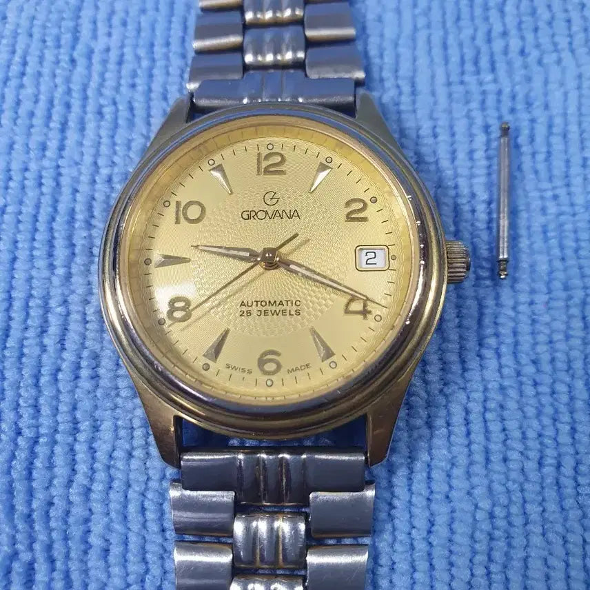 [BUNJANG] GROVANA Automatic 25 Jewels Vintage Watch / 그로바나 1145.2 오토매틱 25쥬얼 빈티지 시계