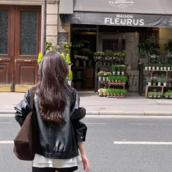 [BUNJANG] Le Bain Hailey Leather Jacket Black Minimalist Blouson / 새상품 르베인 헤일리 레더 자켓 블랙 미니멀 블루종 오버핏 비건