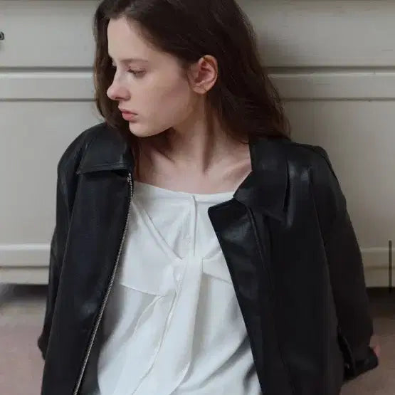 [BUNJANG] Le Bain Hailey Leather Jacket Black Minimalist Blouson / 새상품 르베인 헤일리 레더 자켓 블랙 미니멀 블루종 오버핏 비건