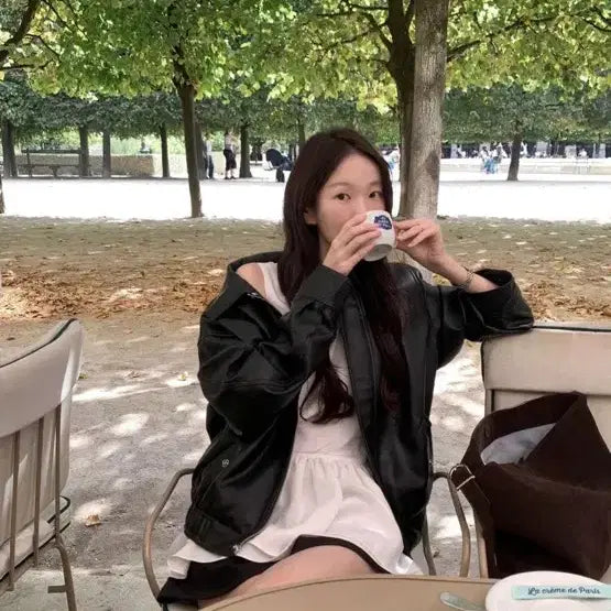 [BUNJANG] Le Bain Hailey Leather Jacket Black Minimalist Blouson / 새상품 르베인 헤일리 레더 자켓 블랙 미니멀 블루종 오버핏 비건