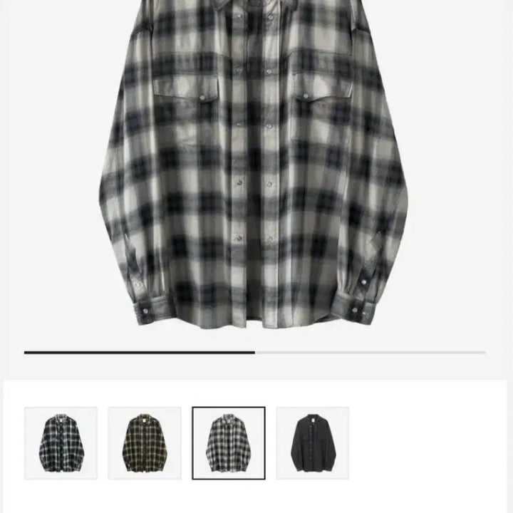 [BUNJANG] Polytelu Loose Check Shirt Western Ecru Ombre / 폴리테루 루즈드 체크셔츠 웨스턴 에크루 옴브레 3