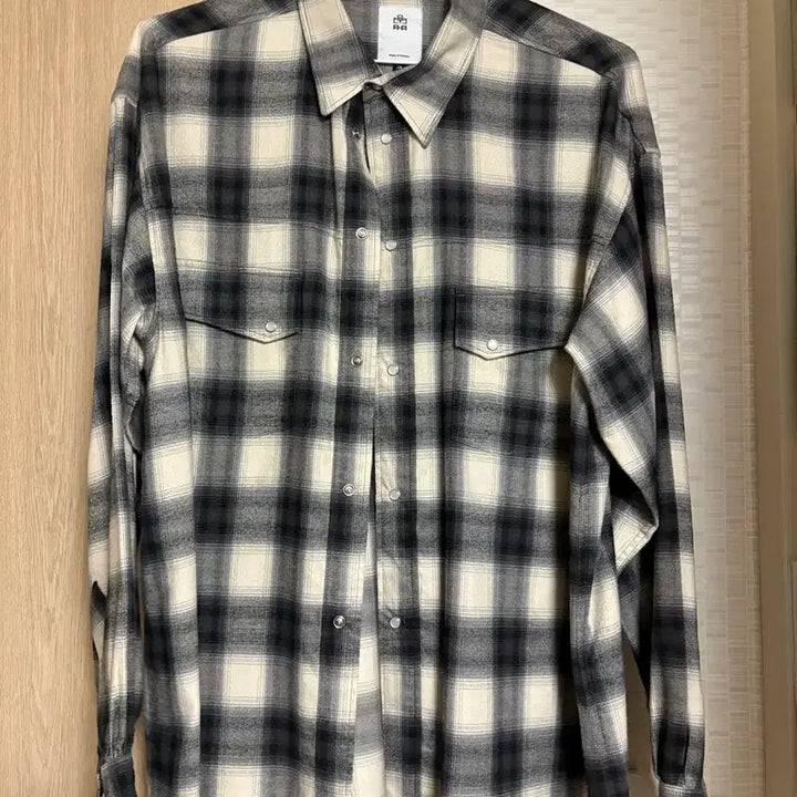 [BUNJANG] Polytelu Loose Check Shirt Western Ecru Ombre / 폴리테루 루즈드 체크셔츠 웨스턴 에크루 옴브레 3