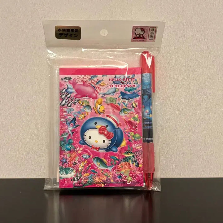 [BUNJANG] Hello Kitty x Tuxedo Sam Aquarium Memo Pad &amp; Pen Set / 고전 키티X턱시도샘 수족관 메모지 + 펜 세트