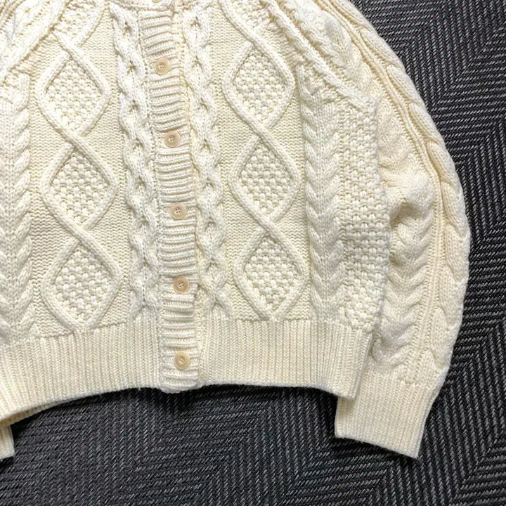 [BUNJANG] ONE DAY, SUDDENLY Ivory Cable Knit Sweater / ONE DAY, SUDDENLY 아이보리 케이블 니트y 4572