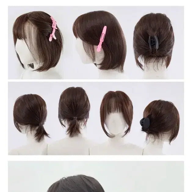 [BUNJANG] Pinkage Human Hair Handmade Wig Short / 핑크에이지 인모 수제통가발 단발 (인모50%)