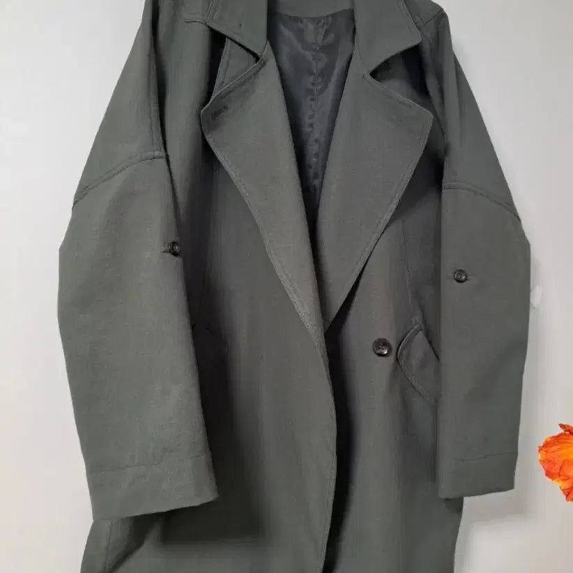 [BUNJANG] BonnyAlex Khaki Loose Fit Roll-Up Sleeve Jacket / 보니알렉스 루즈핏  카키 가오리핏 롤업 소매가능 춘추용 아우터