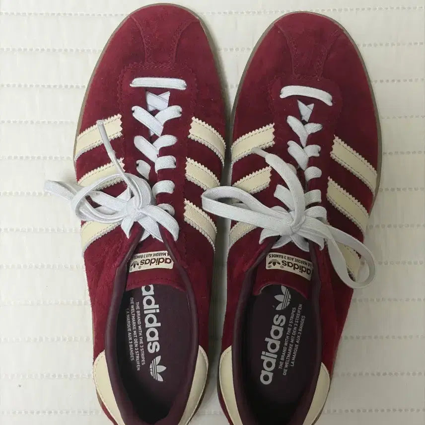 [BUNJANG] Adidas Bermuda College Burgundy Size 265 / (새상품) 아디다스 버뮤다 컬리지 버건디 265사이즈