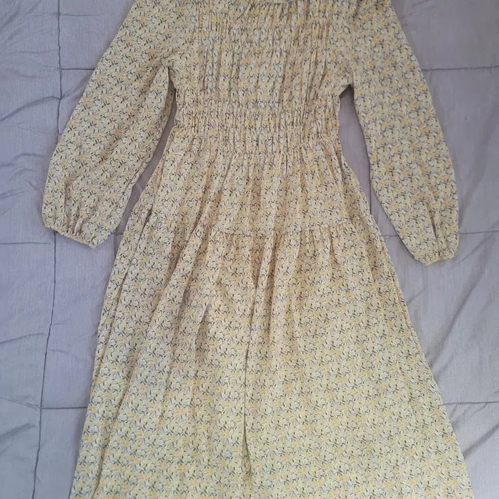 [BUNJANG] Yellow Floral Long Dress / 옐로우 플라워 롱 원피스