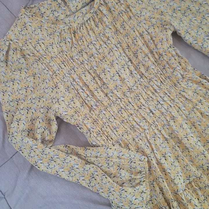[BUNJANG] Yellow Floral Long Dress / 옐로우 플라워 롱 원피스
