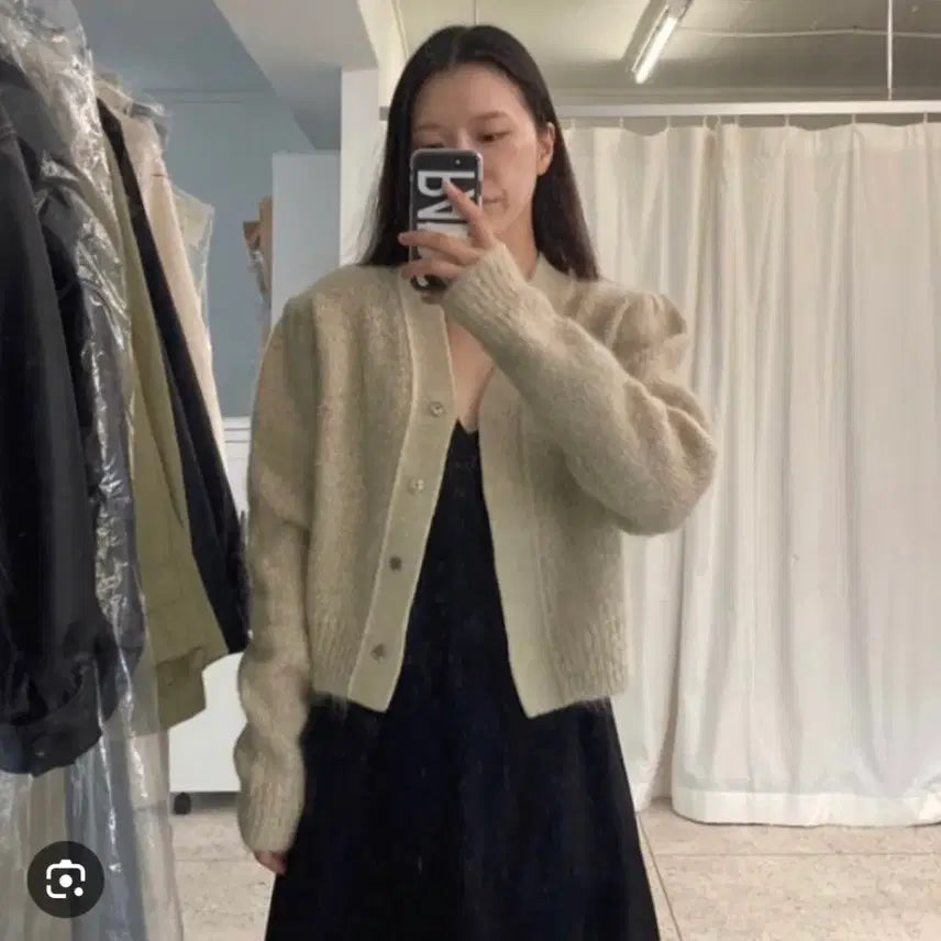 [BUNJANG] AMOMENTO Grandma Cardigan Olive / 아모멘토 그랜마 가디건 올리브