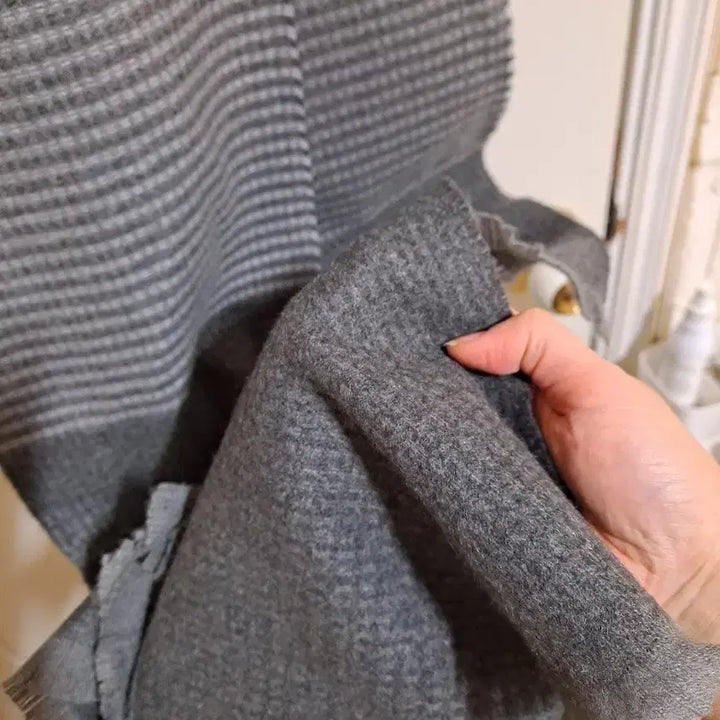[BUNJANG] Unused Gray Tone Scarf / 미사용/세련 따뜻 목도리