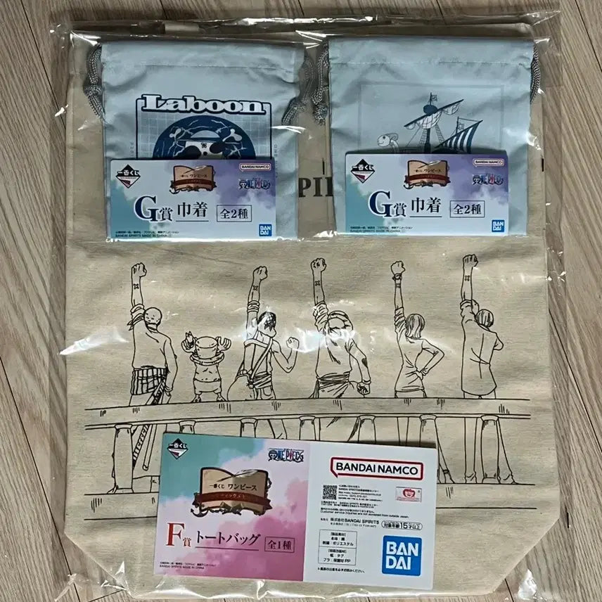 [BUNJANG] One Piece Dramatic Showcase Tote Bag & Figure Set / 원피스 드라마틱메모리즈 F상 + G상 셋트