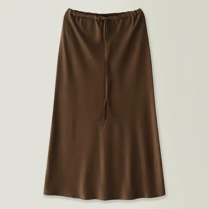 [BUNJANG] Havieck Suede String Skirt Brown / 하베크 스웨이드 스트링 스커트 Brown