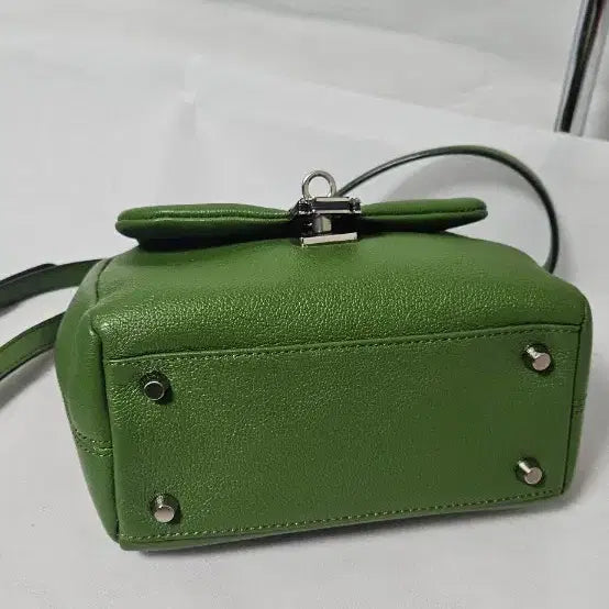 [BUNJANG] Vunque Green Leather Shoulder Bag & Tote Bag / 분크 그린 레더 숄더백 & 토트백