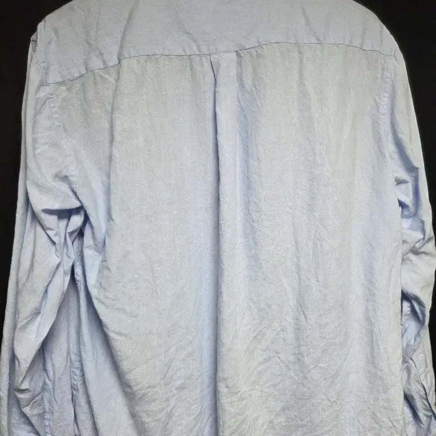 [BUNJANG] Lacoste Linen Shirt Sky Blue (Size 6) / 라코스테 린넨 셔츠 스카이블루 6