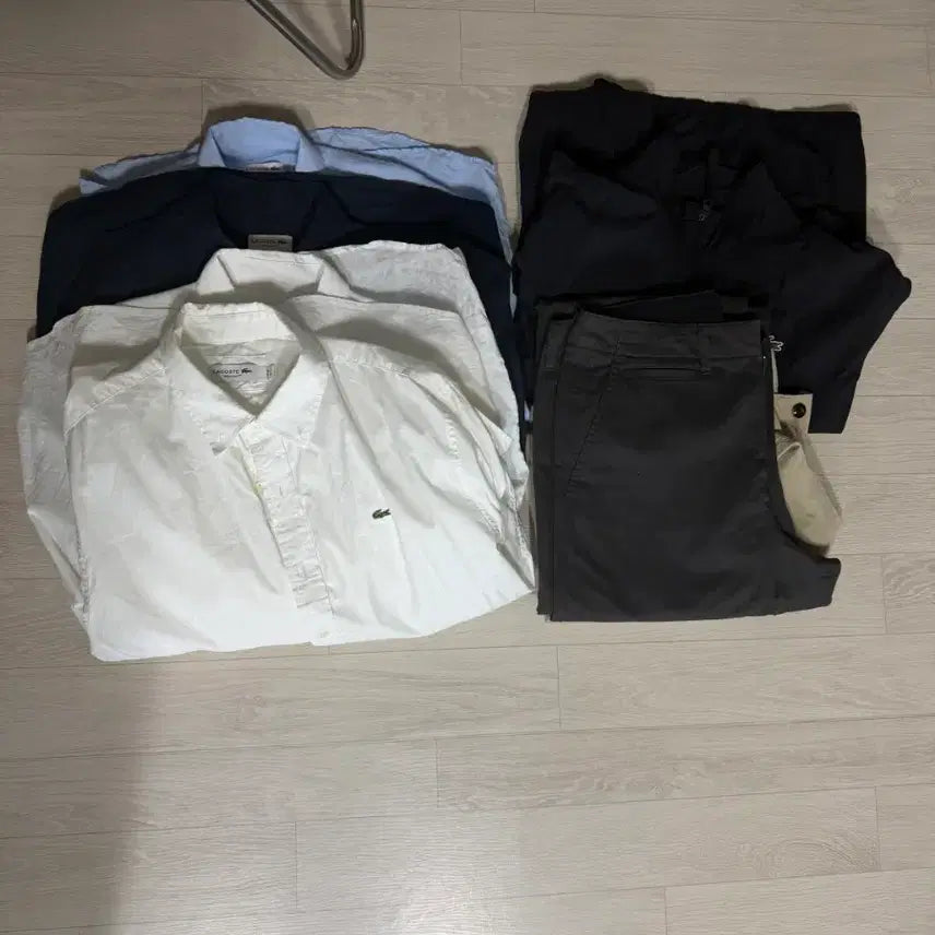 [BUNJANG] Lacoste Linen Shirt Sky Blue (Size 6) / 라코스테 린넨 셔츠 스카이블루 6