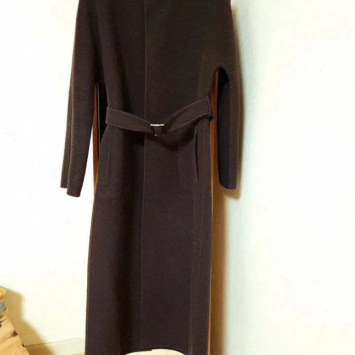 [SOLD OUT] 타임 HAND MADE 리버시블 울100 롱코트 네이비와브라운 벨트포함