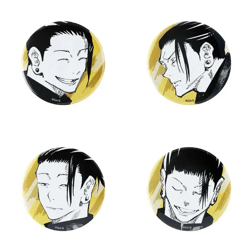 [BUNJANG] Jujutsu Kaisen Geto Suguru Emotions Can Badge Set / 미개봉) 주술회전 캔뱃지 4개 세트 EMOTIONS 게토 스구루 회옥옥절