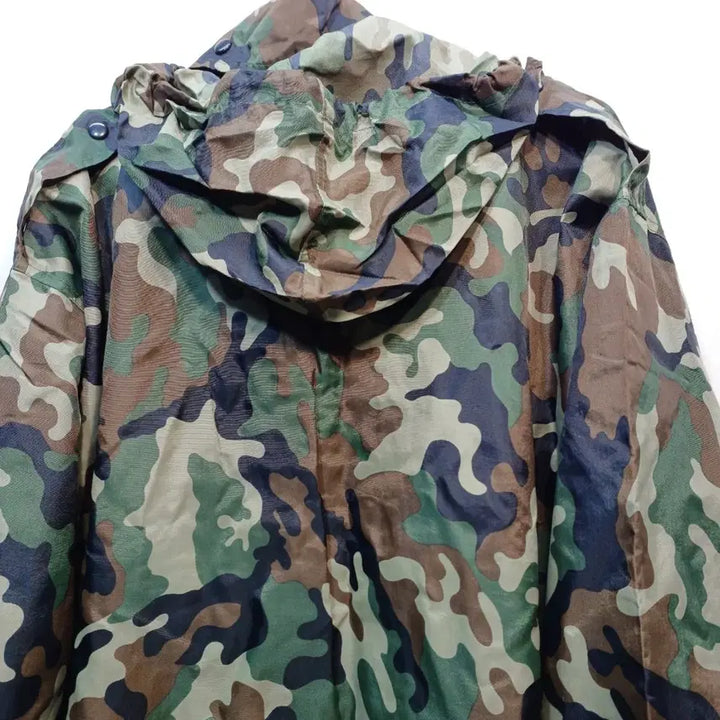 [BUNJANG] Military Camo Hooded Windbreaker Jacket / 밀리터리 카모 후드 바람막이 자켓110사이즈   63001