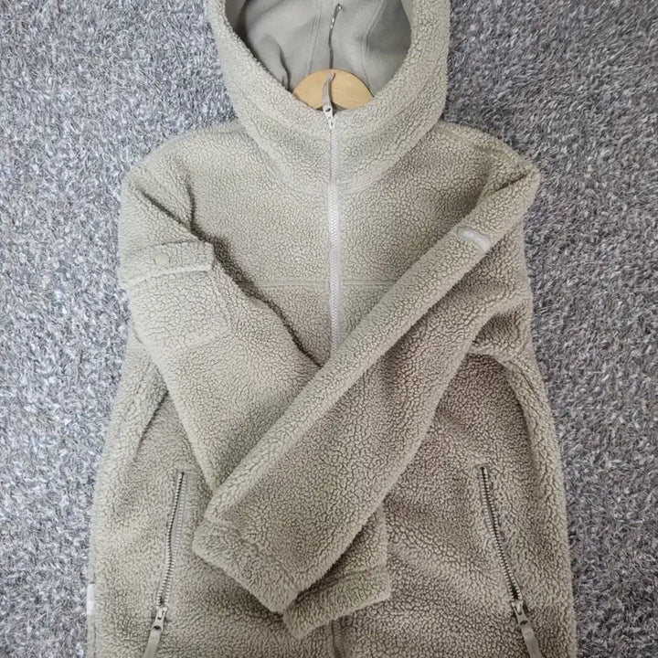 [BUNJANG] K2 Ivory Fleece Hoodie Jacket (S) / k2뽀글이 후드 집업 자켓 아이보리 s