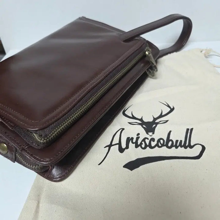 [BUNJANG] Arisco Bull Leather Clutch Wrist Bag / 아리스코불 - 남성용 가죽 클러치 손목 가방 남성 지갑 10 3x6 8I