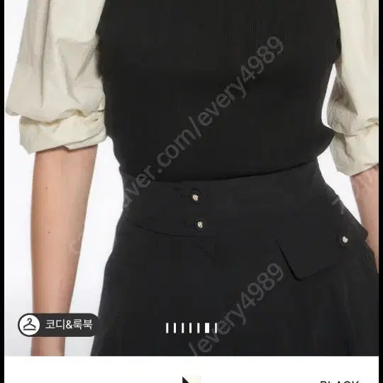 [BUNJANG] 23 Object Puff Sleeve Top Black / 23오브제 퍼프 슬리브 탑 블랙55