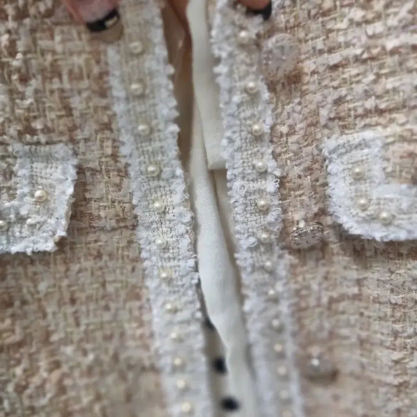 [BUNJANG] Tweed Jacket with Pearl Detail / 진주포인트 트위드 자켓