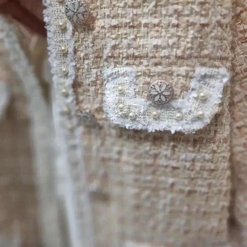 [BUNJANG] Tweed Jacket with Pearl Detail / 진주포인트 트위드 자켓