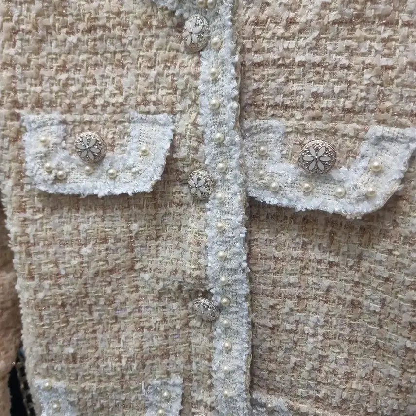 [BUNJANG] Tweed Jacket with Pearl Detail / 진주포인트 트위드 자켓