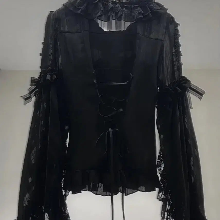 [BUNJANG] Vintage Gothic Lolita Blouse / 고딕 고스 로리타 일본빈티지 블라우스