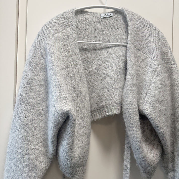 [BUNJANG] Lilykots Glow Knit Cardigan (Gray) / 릴리코츠 글로우 니트 가디건 (그레이)