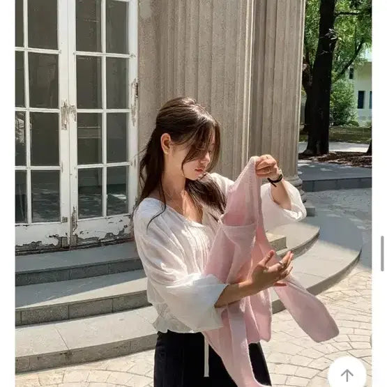 [BUNJANG] With Yoon Rina Alpaca Blend Round Cardigan / 새상품 위드윤 리나 알파카 라운드 가디건 라이트 핑크 프리