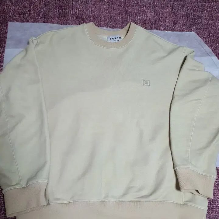 [BUNJANG] Solid Homme Back Logo Sweatshirt Beige / 솔리드옴므 백로고 맨투맨 베이지 50