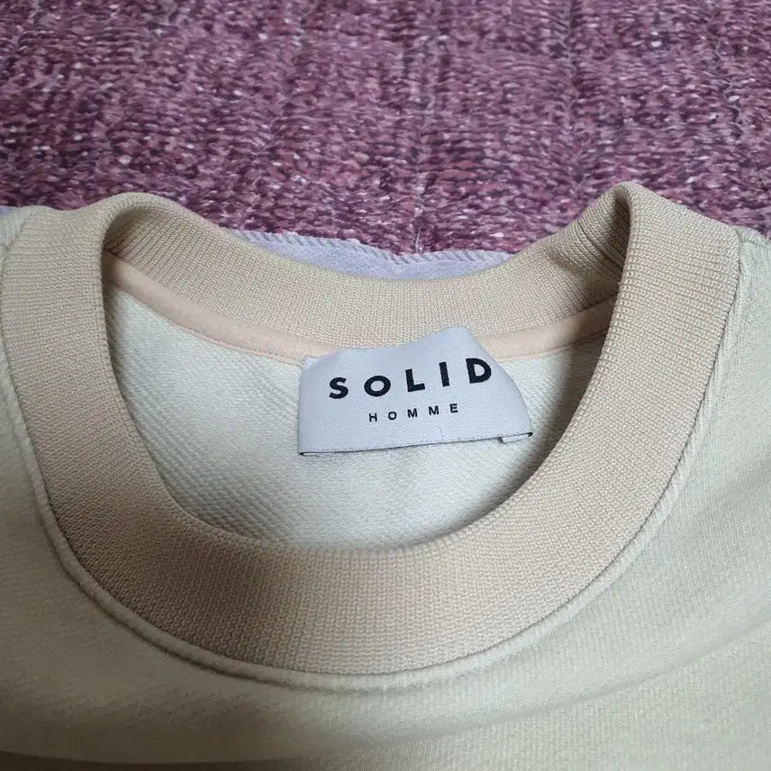 [BUNJANG] Solid Homme Back Logo Sweatshirt Beige / 솔리드옴므 백로고 맨투맨 베이지 50