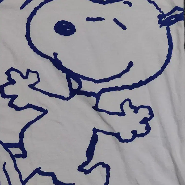 [BUNJANG] Snoopy &amp; Olaf Big Print White T-shirt / [정품] 스누피&amp;올라프 빅 프린트 화이트 티셔츠 (L사이즈)
