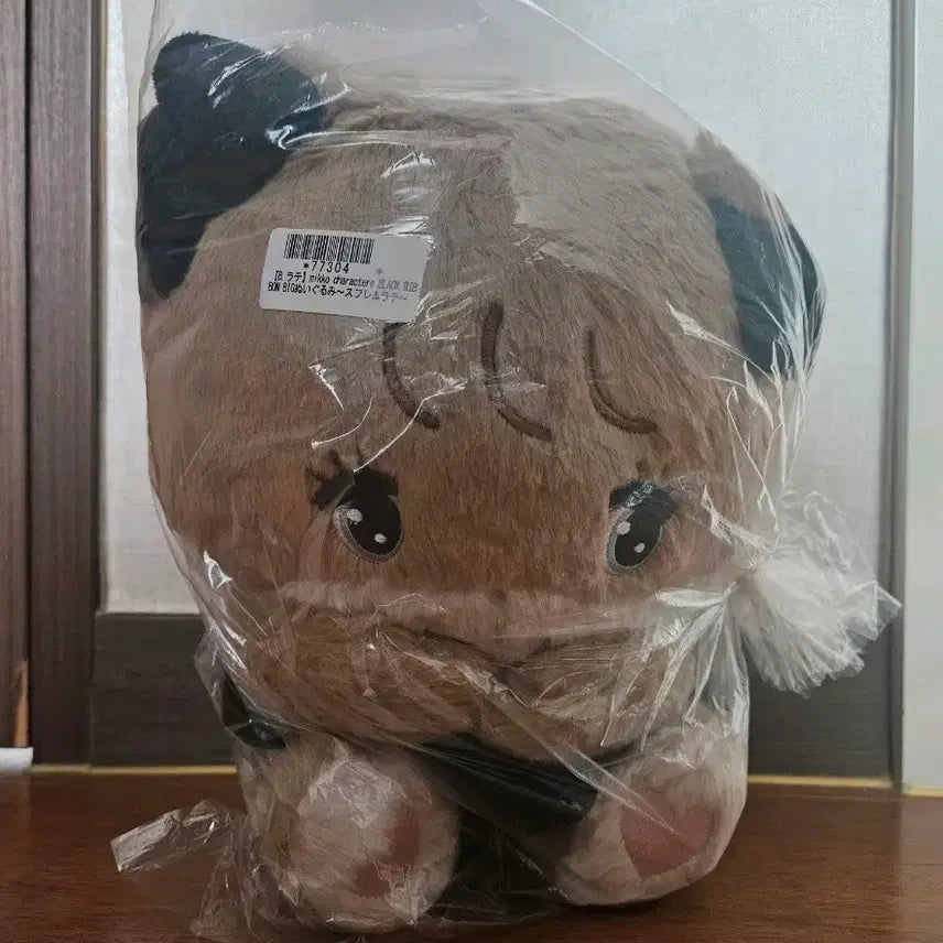 [BUNJANG] Mikko Characters Latte Black Ribbon Big Plush Doll / 미코캐릭터즈 라떼 big 인형 양도 판매