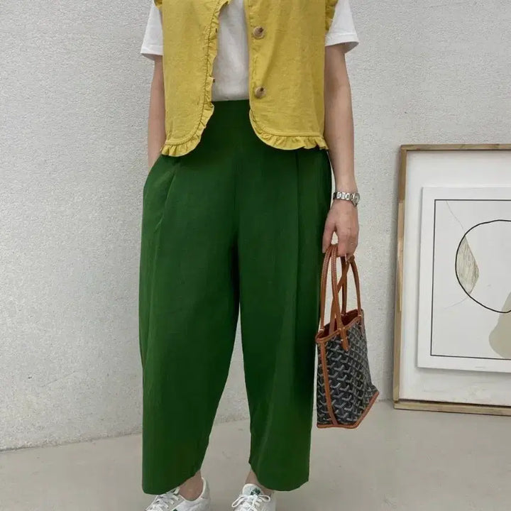 [BUNJANG] Hongdangmu Linen Vest (Mustard) / 홍당무 린넨 조끼(겨자)