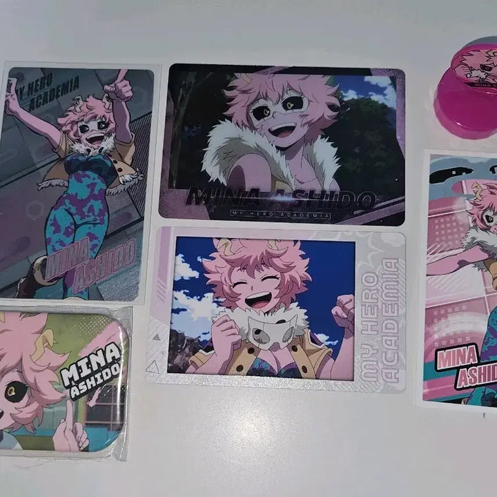 [BUNJANG] My Hero Academia Mina Ashido Bundle Set / 히로아카 아시도 미나 굿즈 6종 세트 일괄