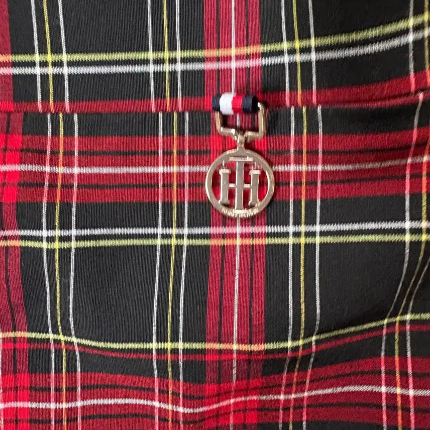 [BUNJANG] Tommy Hilfiger Red Tartan Check Slim Fit Pants / 타미힐피거 레드 타탄체크 바지